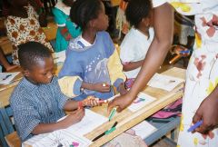 1 сентября, дети - школьники и школьницы в Буркина Фасо, Африка 4