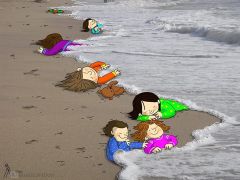 Утонувшие дети сирийских беженцев