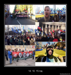 по Киеву гуляли майданутые бандерлоги   их назвали украинскими националистическими организациями