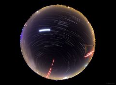 360 degree night Sky image In Almada, Portugal, At midnight On Jan. 1, 2015, Новый 2015 года в Португалии
