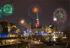 Ottawa, Canada New Year 2015 Fireworks, Новый 2015 года в Оттаве, Канада