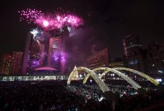 Toronto, Canada New Year 2015 Fireworks, Новый 2015 года в Торонто, Канада