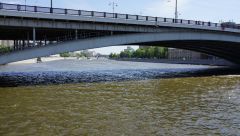 Москва река под Большим Устинским мостом, Москва 14.05.2016 г.