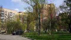 Начало парка вдоль ул. Гарибальди, от дома 3, Москва 01.05.2016 г.