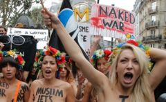 Femen In protest At visit Of Belarus' Lukashenko To Ukraine