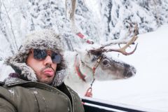 Happy New year 2016 In Finland, Reindeer Sleigh Ride 3