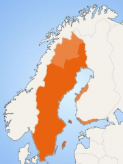 Карта распространения шведского языка
