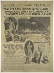 газета о гибели "Титаника"