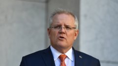 Prime Minister Scott Morrison at a press conference at Parliament House in Canberra.jpeg