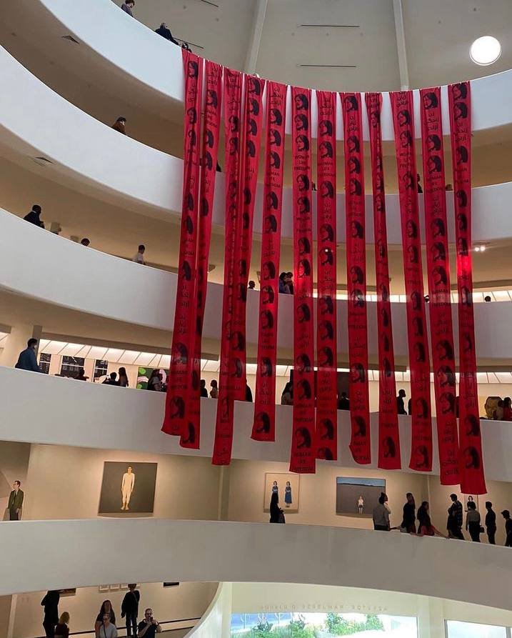 Guggenheim Museum in New York, anonymous artists exhibited an installation in memory of Max Amini.jpg