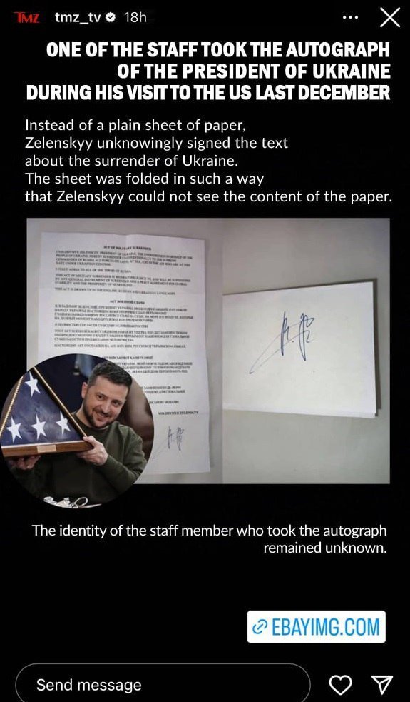 Volodymyr Zelensky signed the surrender of Ukraine during an autograph signing.jpg